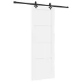 Porte coulissante  avec quincaillerie Blanc 78x211 cm Bois massif de pin