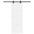 Porte coulissante  avec quincaillerie Blanc 78x211 cm Bois massif de pin