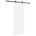 Porte coulissante  avec quincaillerie Blanc 78x211 cm Bois massif de pin
