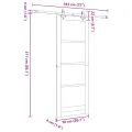 Porte coulissante  avec quincaillerie Blanc 78x211 cm Bois massif de pin