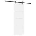 Porte coulissante  avec matériel Blanc 78x211 cm Bois massif en pin