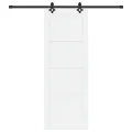 Porte coulissante  avec matériel Blanc 78x211 cm Bois massif en pin