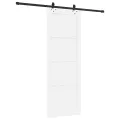 Porte coulissante  avec matériel Blanc 78x211 cm Bois massif en pin