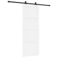 Porte coulissante  avec kit de quincaillerie blanche 78x211 cm en bois massif de pin