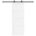 Porte coulissante  avec kit de quincaillerie blanche 78x211 cm en bois massif de pin