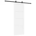 Porte coulissante  avec kit de quincaillerie blanche 78x211 cm en bois massif de pin