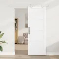 Porte Coulissante  avec Quincaillerie Blanche 78x211 cm Bois Massif Pin