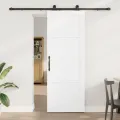 Porte coulissante avec ensemble de matériel 'ORKDAL'Blanc Bois massif de pin