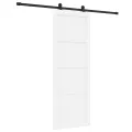 Porte coulissante avec ensemble de matériel 'ORKDAL'Blanc Bois massif de pin