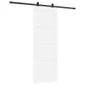 Porte coulissante avec ensemble de matériel 'ORKDAL'Blanc Bois massif de pin