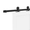 Porte coulissante avec ensemble de matériel 'ORKDAL'Blanc Bois massif de pin