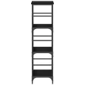 Bibliothèque  Noir Chêne 50x33x117,5 cm Bois d'ingénierie et Acier
