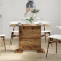 Table de salle à manger en bois ancien 110x60x75 cm en bois d'ingénierie