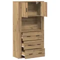 Haut meuble en chêne 80x33x150 cm Bois d'ingénierie