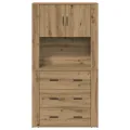 Haut meuble en chêne 80x33x150 cm Bois d'ingénierie