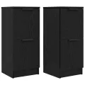 Buffets 2 pcs en Chêne Noir, 30x30x70 cm, Fabriqué en Bois d'Ingénierie