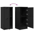 Buffets 2 pcs en Chêne Noir, 30x30x70 cm, Fabriqué en Bois d'Ingénierie