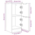 Buffets 2 pcs en Chêne Noir, 30x30x70 cm, Fabriqué en Bois d'Ingénierie
