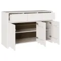 Buffet  "DRAMMEN" Blanc 114x43x75,5 cm en Bois Massif de Pin