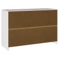 Buffet  "DRAMMEN" Blanc 114x43x75,5 cm en Bois Massif de Pin