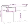 Buffet  "DRAMMEN" Blanc 114x43x75,5 cm en Bois Massif de Pin
