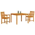 Ensemble de jardin 3 pièces en bois d'acacia