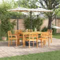Ensemble de salle à manger de jardin 7 pièces en acacia massif