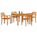 Ensemble de jardin 5 pièces en bois d'acacia