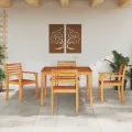 Ensemble de jardin 5 pièces en bois d'acacia