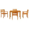 Ensemble de jardin 5 pièces en bois d'acacia