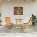 Set de Bistro Pliable 3 Pièces en Bois d'Acacia