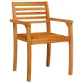 Ensemble de salle à manger de jardin 5 pièces en bois d'acacia solide