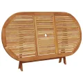 Ensemble de Salle à Manger de Jardin 7 Pièces Beige en Bois Acacia