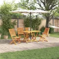 Ensemble de Salle à Manger de Jardin 5 pièces en Bois Massif d'Acacia