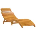 Chaises longues  2 pcs en bois d'acacia massif