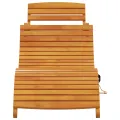 Chaises longues  2 pcs en bois d'acacia massif