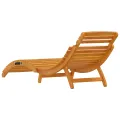Chaises longues  2 pcs en bois d'acacia massif