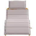 Chaises longues  avec coussins 2 pcs Taupe en bois massif d'acacia