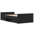 Cadre de lit sans matelas Chêne noir 90x190 cm Bois d'ingénierie