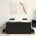 Cadre de lit sans matelas Chêne noir 90x190 cm Bois d'ingénierie