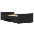 Cadre de lit sans matelas Chêne noir 90x190 cm Bois d'ingénierie