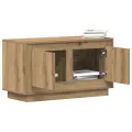 Meuble TV  en chêne artisanal 80x35x45 cm en bois d'ingénierie