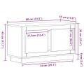 Meuble TV  en chêne artisanal 80x35x45 cm en bois d'ingénierie