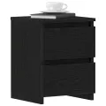 Tables de chevet  avec tiroirs 2 pcs Chêne noir 30x30x40 cm