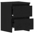 Tables de chevet  avec tiroirs 2 pcs Chêne noir 30x30x40 cm