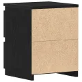 Tables de chevet  avec tiroirs 2 pcs Chêne noir 30x30x40 cm
