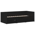 Lit réversible Chêne noir Bois d'ingénierie 90 x 200 cm Durable