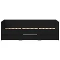 Lit réversible Chêne noir Bois d'ingénierie 90 x 200 cm Durable