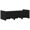 Lit réversible Chêne noir Bois d'ingénierie 90 x 200 cm Durable