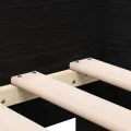Lit réversible Chêne noir Bois d'ingénierie 90 x 200 cm Durable